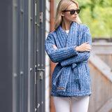 Hazel Wrap Jacket - Sapphire Blossom