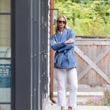 Hazel Wrap Jacket - Sapphire Blossom