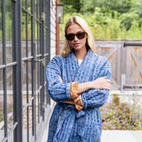Hazel Wrap Jacket - Sapphire Blossom