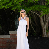 Elle Dress Poplin - Blanc