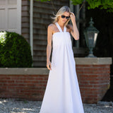 Elle Dress Poplin - Blanc