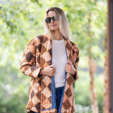 Hazel Wrap Jacket - Umber Patchwork