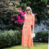 Park Avenue Skirt - Tangerine Marbella