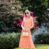 Park Avenue Skirt - Tangerine Marbella