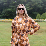 Hazel Wrap Jacket - Umber Patchwork