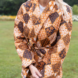 Hazel Wrap Jacket - Umber Patchwork