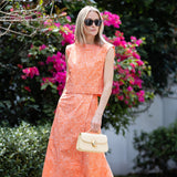 Park Avenue Skirt - Tangerine Marbella