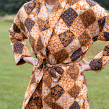 Hazel Wrap Jacket - Umber Patchwork