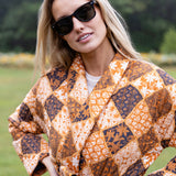 Hazel Wrap Jacket - Umber Patchwork