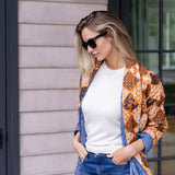 Hazel Wrap Jacket - Umber Patchwork