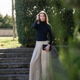 Beatriz Metallic Pant - Champagne