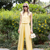 Obe Pant Linen - Buttercup