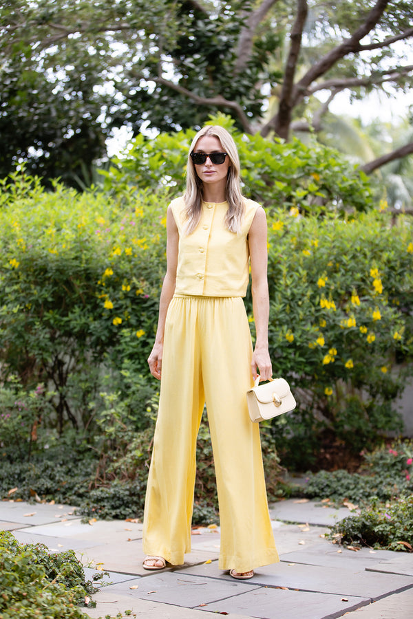 Obe Pant Linen - Buttercup