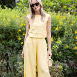 Obe Pant Linen - Buttercup