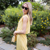 Blair Top Linen - Buttercup