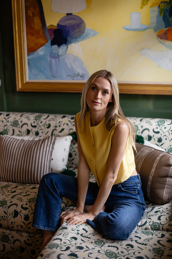 Blair Top Linen - Buttercup
