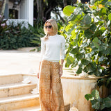 Ivy Pant Dupioni - Tobacco Bandana