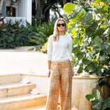 Ivy Pant Dupioni - Tobacco Bandana