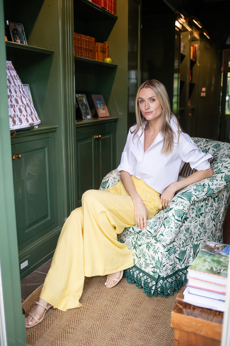 Obe Pant Linen - Buttercup