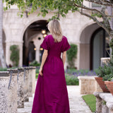 Sabrina Dress- Aubergine