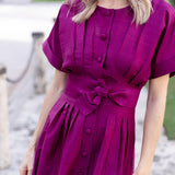 Sabrina Dress- Aubergine