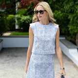Gidget Mini Skirt - Peacoat Palermo Paisley