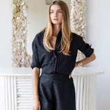 Ivy Pant Dupioni - Noir