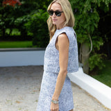 Gidget Mini Skirt - Peacoat Palermo Paisley