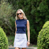 Gidget Mini Skirt - Peacoat Palermo Paisley