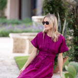 Sabrina Dress- Aubergine