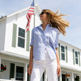 Carolyn Shirt Striped - Ciel