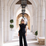 Ava Top Organza - Noir