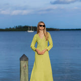 Chloe Caftan - Chartreuse