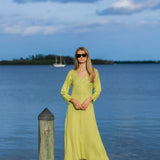 Chloe Caftan - Chartreuse