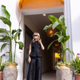 Ava Top Organza - Noir