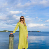 Chloe Caftan - Chartreuse