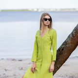 Chloe Caftan - Chartreuse