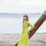 Chloe Caftan - Chartreuse