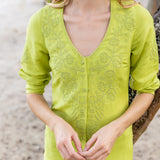 Chloe Caftan - Chartreuse