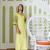 Esme Caftan - Chartreuse