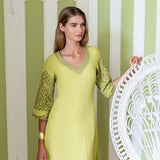Esme Caftan - Chartreuse