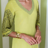Esme Caftan - Chartreuse