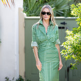 The JA Husband Shirt - Sage Tangier Patchwork