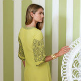 Esme Caftan - Chartreuse