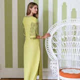 Esme Caftan - Chartreuse