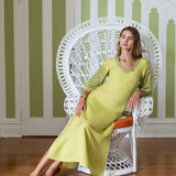 Esme Caftan - Chartreuse
