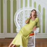 Esme Caftan - Chartreuse
