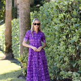 The JA Shirt Dress - Eggplant Loon Patchwork