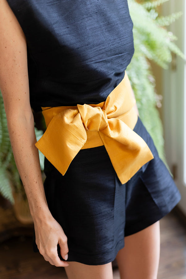 Edie Belt Dupioni - Golden Saffron