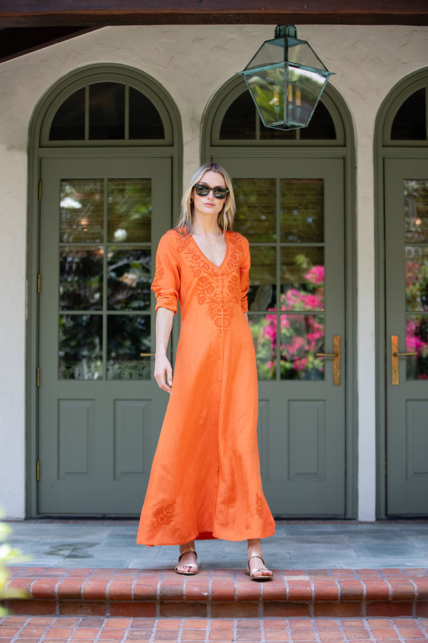 Chloe Caftan - Tangerine